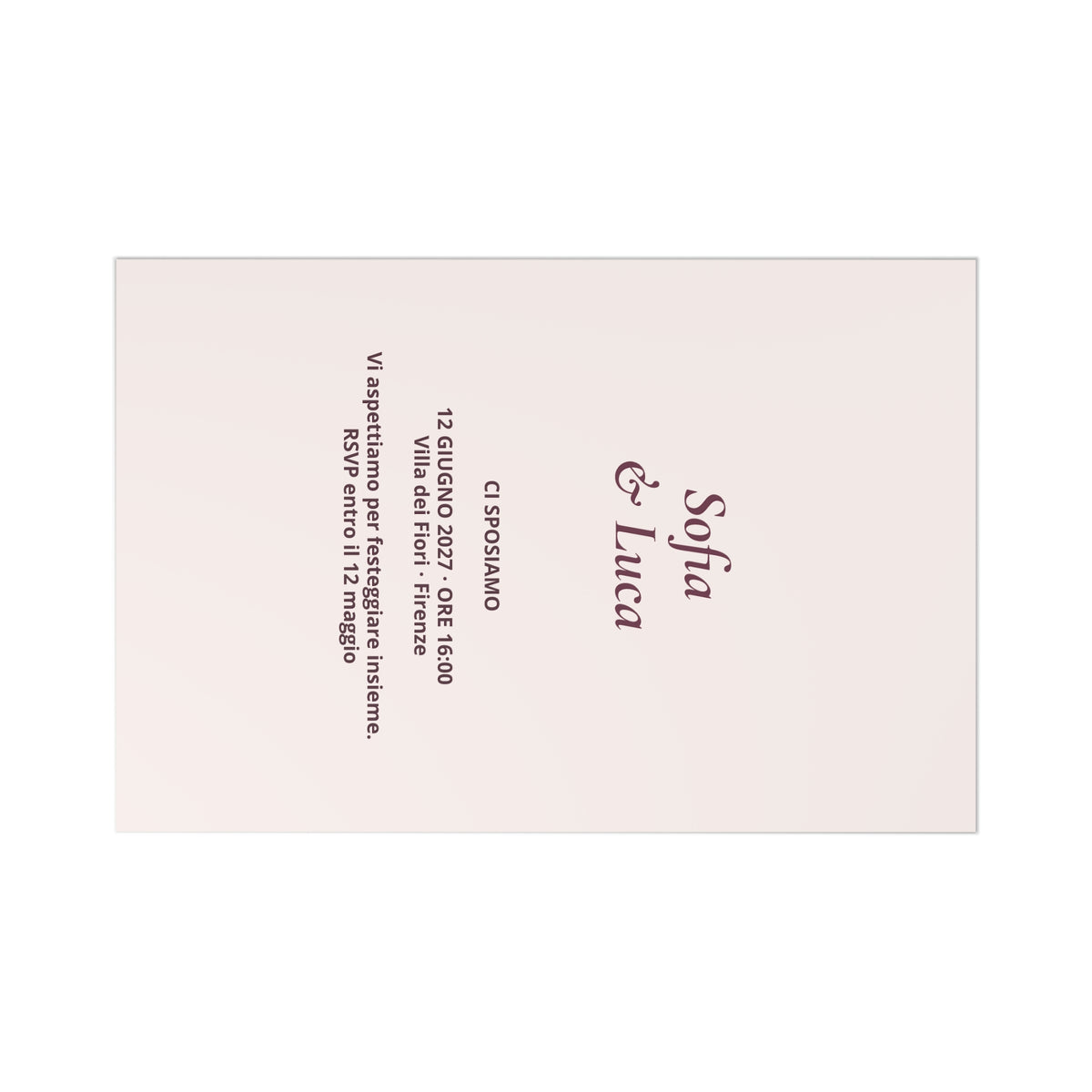 Carta Viva Romantico — 7 personalized invitations with envelopes