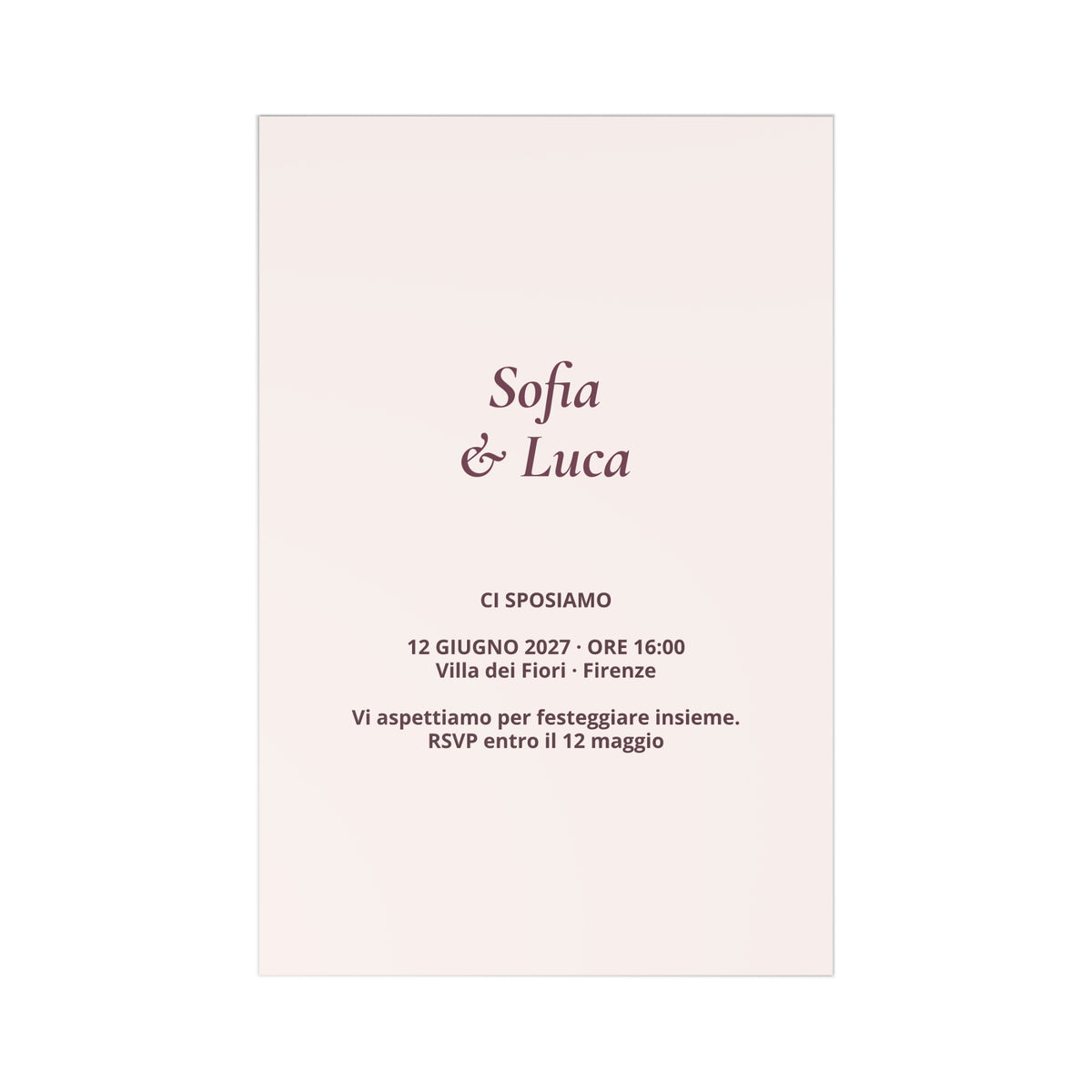 Carta Viva Romantico — 7 personalized invitations with envelopes