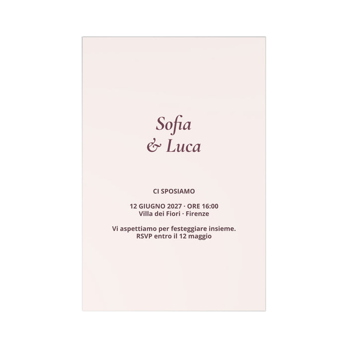 Carta Viva Romantico — 7 inviti personalizzati con buste